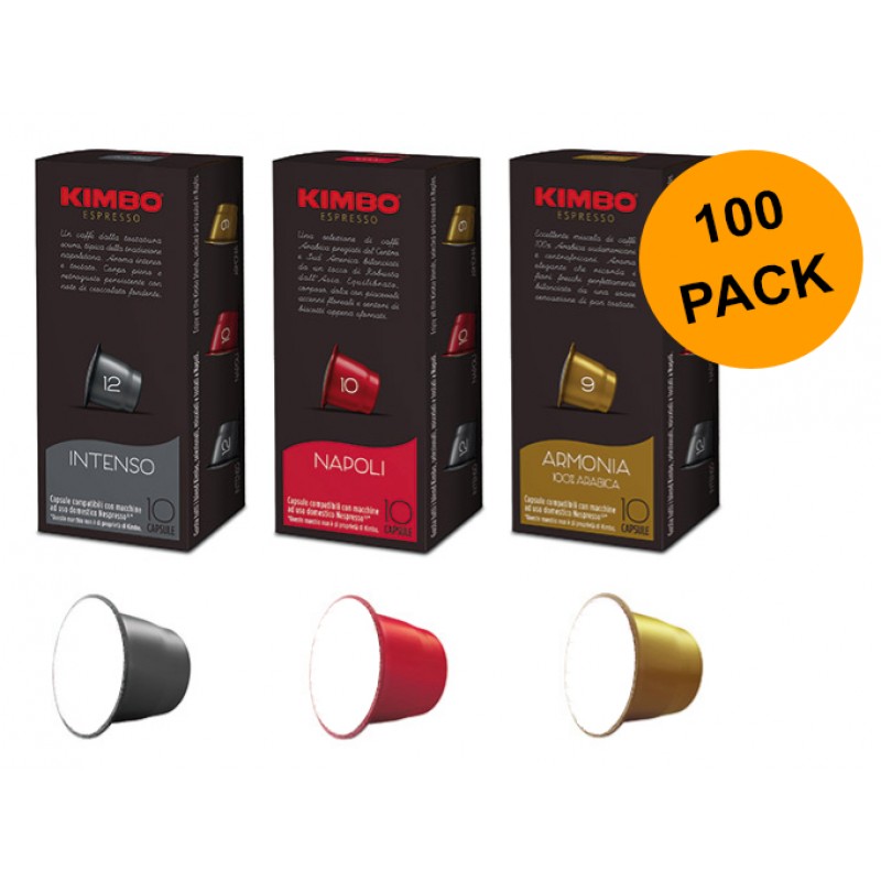  Nespresso Compatible Kimbo Intenso Espresso Capsules - 1 Case  100 Capsules. Nespresso Original Line Only. (100 Capsuiles) : Grocery &  Gourmet Food