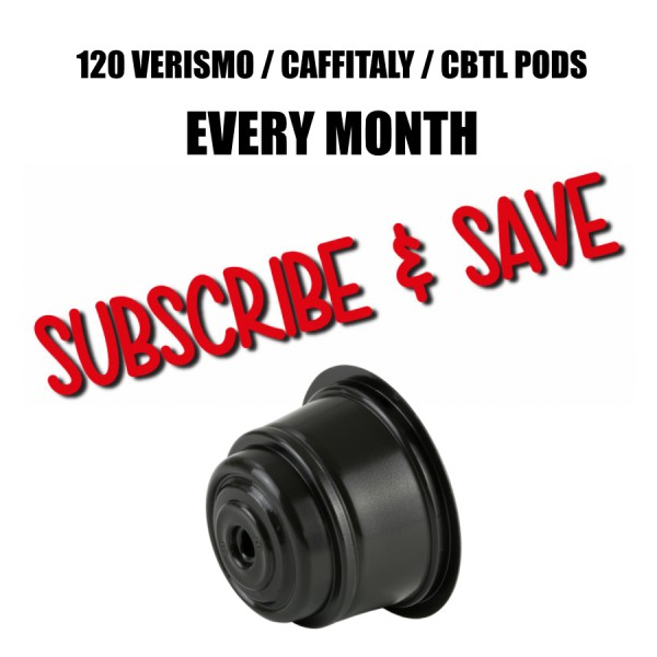 120  Verismo/Caffitaly/CBTL Pods Every Month
