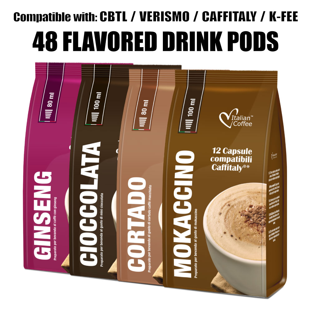 Verismo Caffitaly CBTL compatible pods FLAVORED DRINKS ...